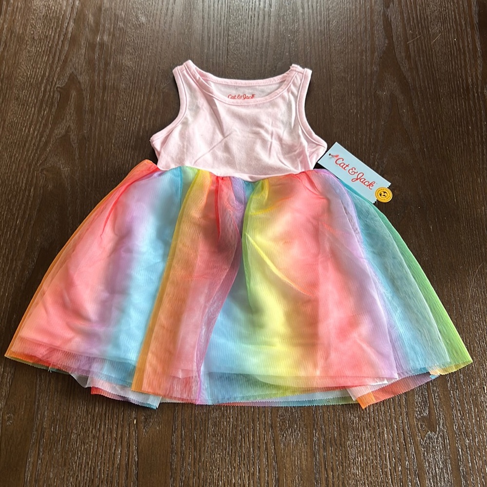 Girls Cat and Jack Ruffled Dress
